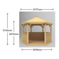 Forest Garden Hexagonal 3.6m Cedar Roof Gazebo Furnished Green -Secret Happy Shop t.tlx FCFMLfs.WFMo6eDLnF.FCHkFT. 23571.1676517430