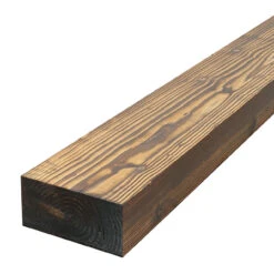 Brown Charred Brushwood UC3u Treated Garden Sleeper 125 X 250 X 2400mm