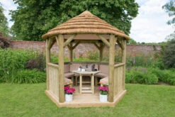 Forest Garden Hexagonal Thatched Roof Gazebo Furnished Cream -Secret Happy Shop t.tlx OuOm2y9.dOmaxaXYyO.OW1wO . 27613.1680669142