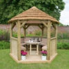 Forest Garden Hexagonal Thatched Roof Gazebo Furnished Cream -Secret Happy Shop t.tlx OuOm2y9.dOmaxaXYyO.OuWwO . 18528.1677065731