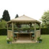 Forest Garden Hexagonal Timber Roof Gazebo Furnished Green -Secret Happy Shop t.tlx mimuyc1.OmusTskhWm.miF2mA. 98210.1677066275