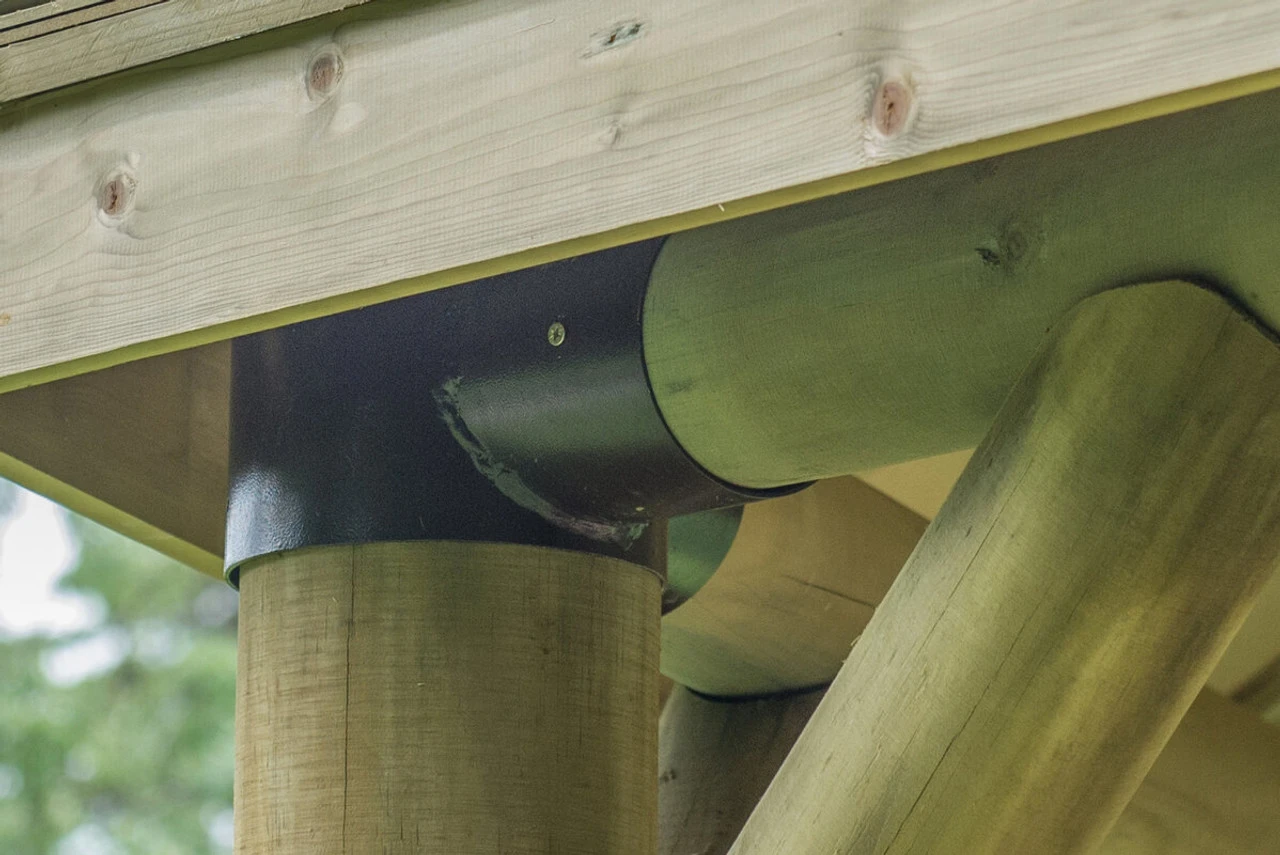 Forest Garden Hexagonal Timber Roof Gazebo Furnished Green 22 Forest Garden Hexagonal Timber Roof Gazebo Furnished Green - Image 20