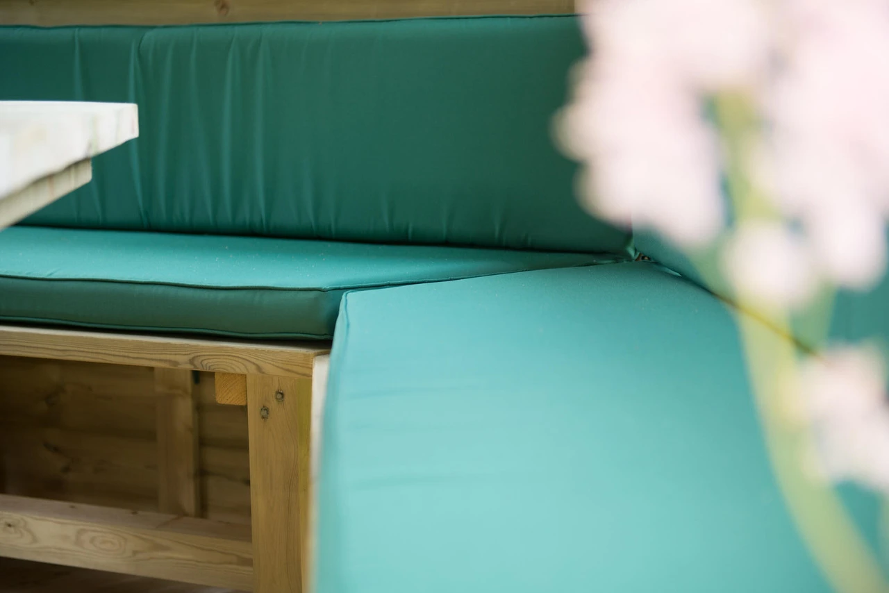 Forest Garden Hexagonal Timber Roof Gazebo Furnished Green 16 Forest Garden Hexagonal Timber Roof Gazebo Furnished Green - Image 14