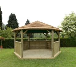 Forest Garden Hexagonal Thatched Roof Gazebo & Cream Lining -Secret Happy Shop t.tlx zIz5edr.qz5D25OsQz.zA7nzP. 58575.1680669173